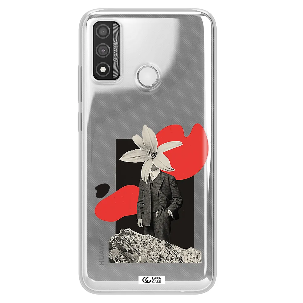 a man in a suit with a flower head Huawei P Smart 2020 Clear TPU Case