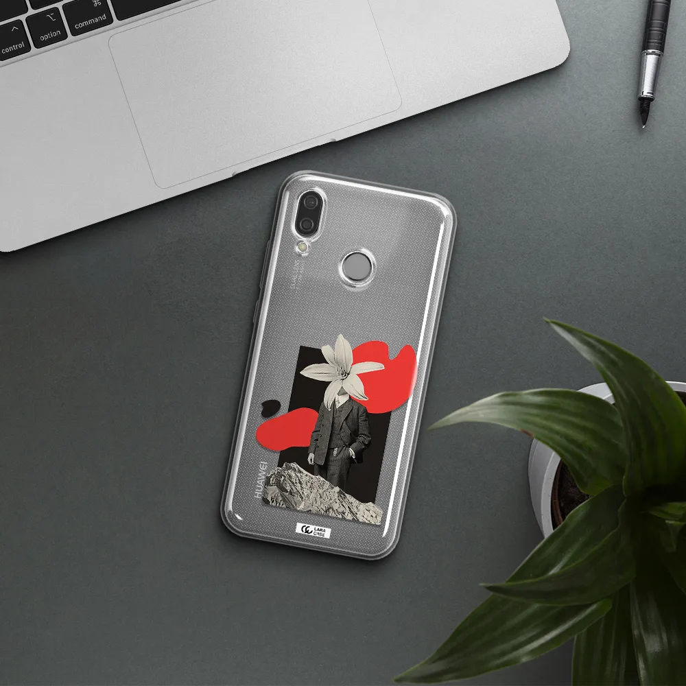 a man in a suit with a flower head Huawei P20 Lite Clear TPU Case