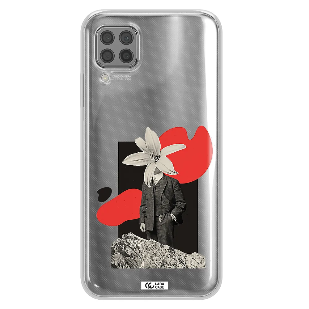 a man in a suit with a flower head Huawei P40 Lite Clear TPU Case