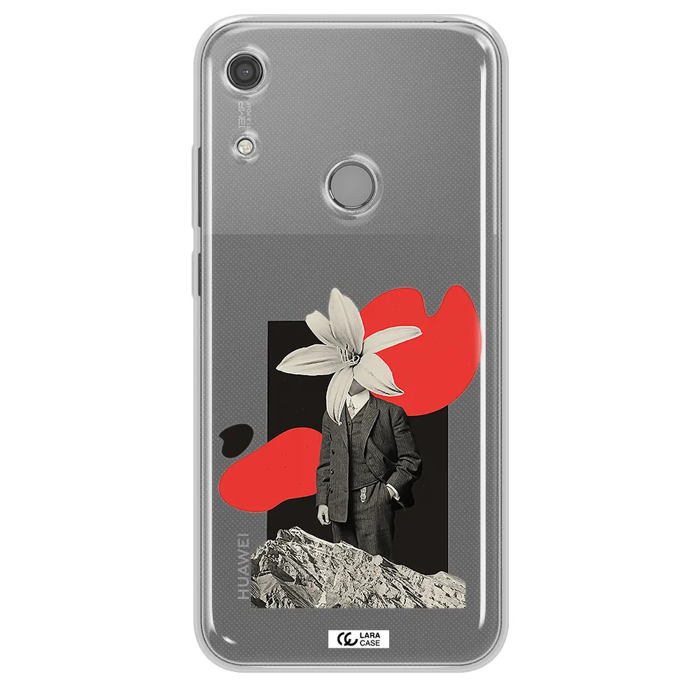 a man in a suit with a flower head Huawei Y6S Clear TPU Case