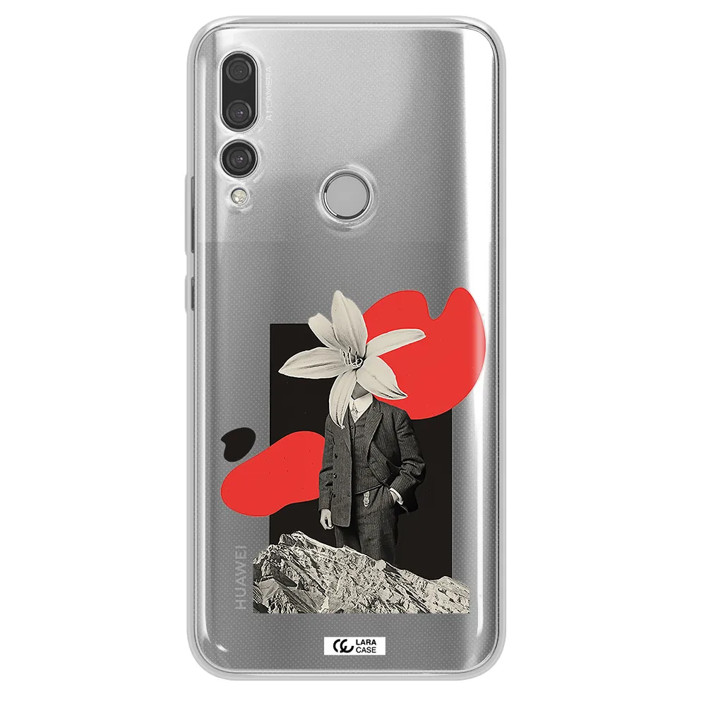 a man in a suit with a flower head Huawei Y9 Prime 2019 Clear TPU Case