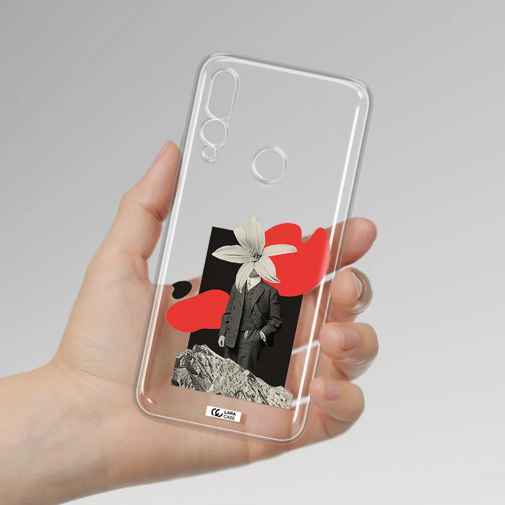 a man in a suit with a flower head Huawei Y9 Prime 2019 Clear TPU Case
