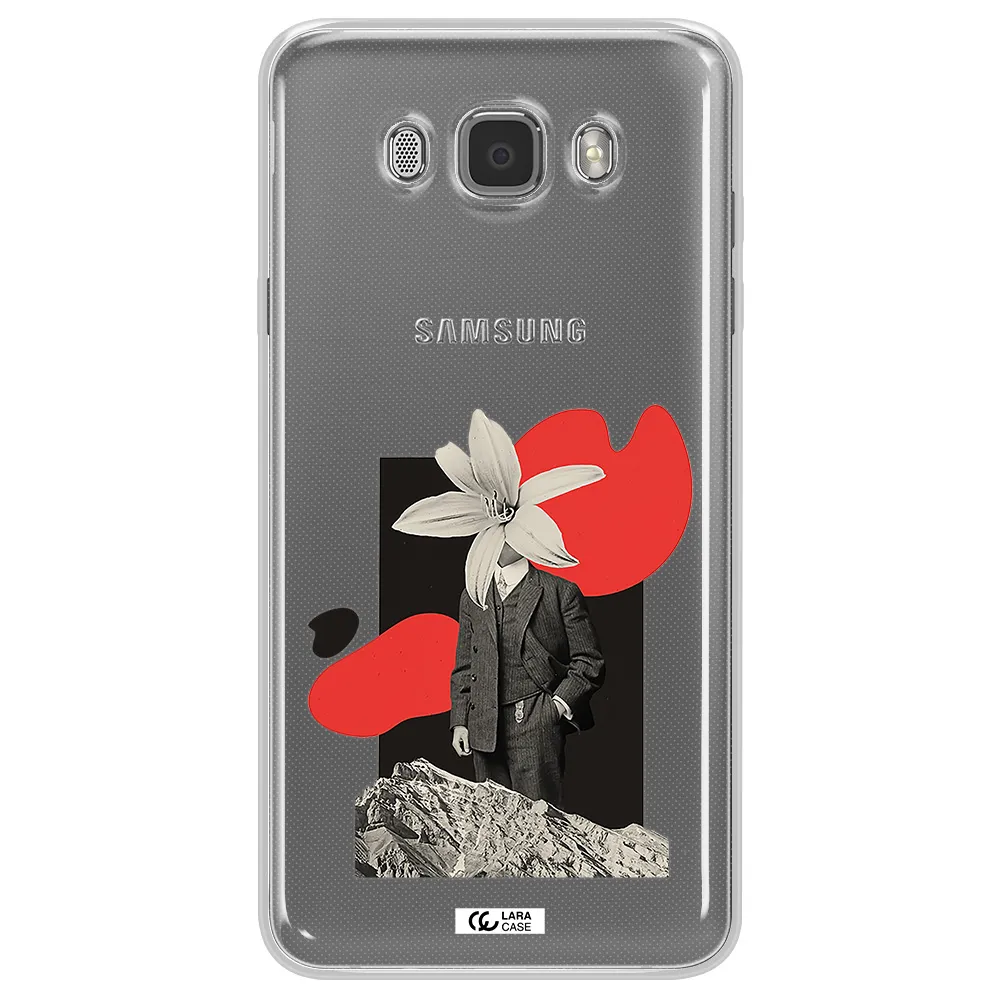 a man in a suit with a flower head Samsung J7 2016 Clear TPU Case