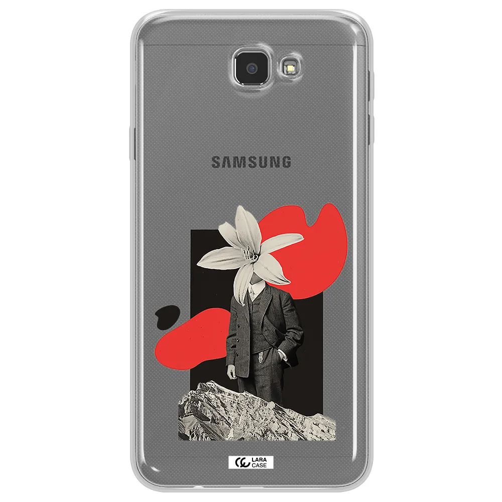 a man in a suit with a flower head Samsung J7 Prim Clear TPU Case