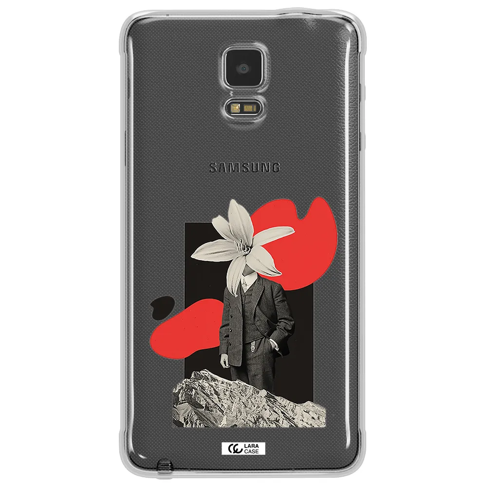 a man in a suit with a flower head Samsung Note 4 Clear TPU Case