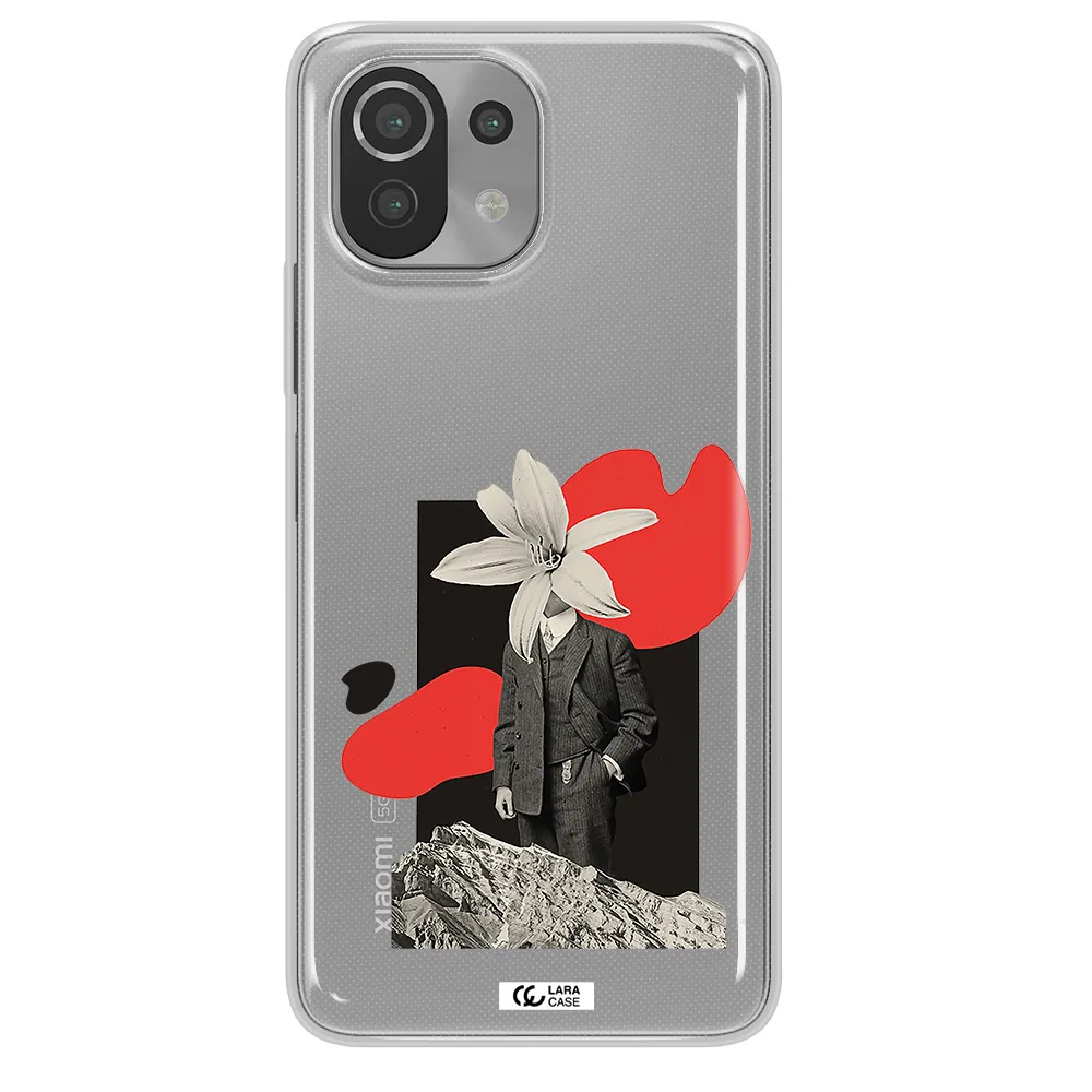 a man in a suit with a flower head Xiaomi Mi 11 Lite Clear TPU Case