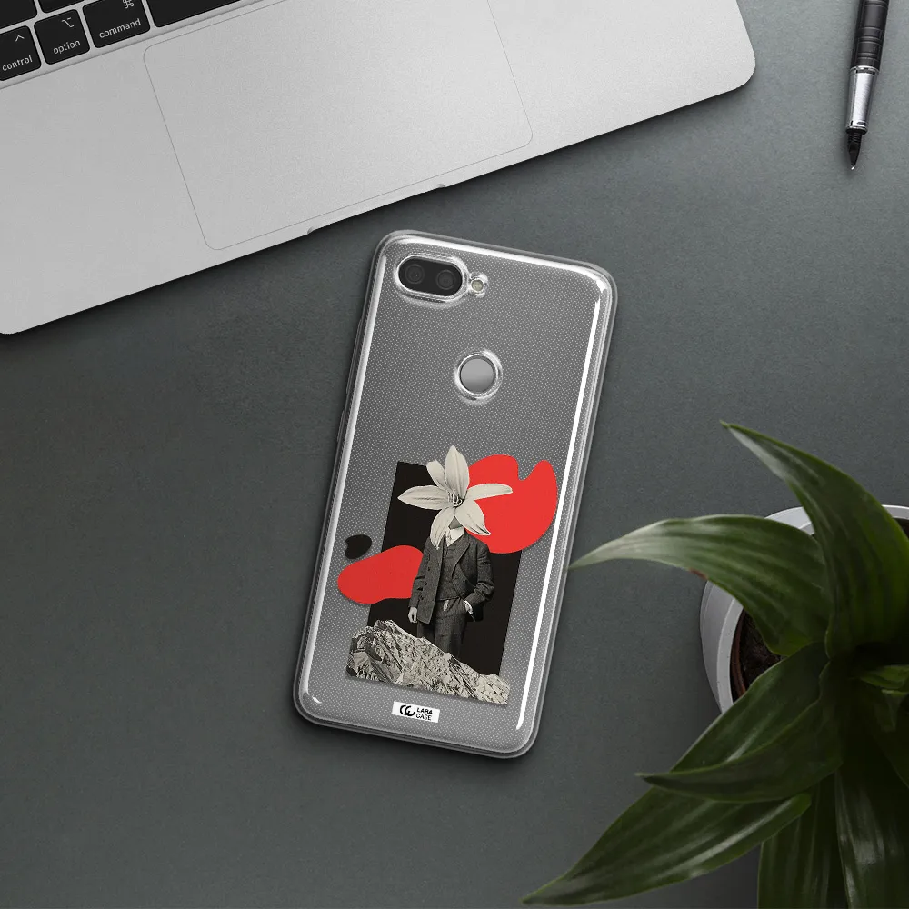 a man in a suit with a flower head Xiaomi Mi 8 Lite Clear TPU Case