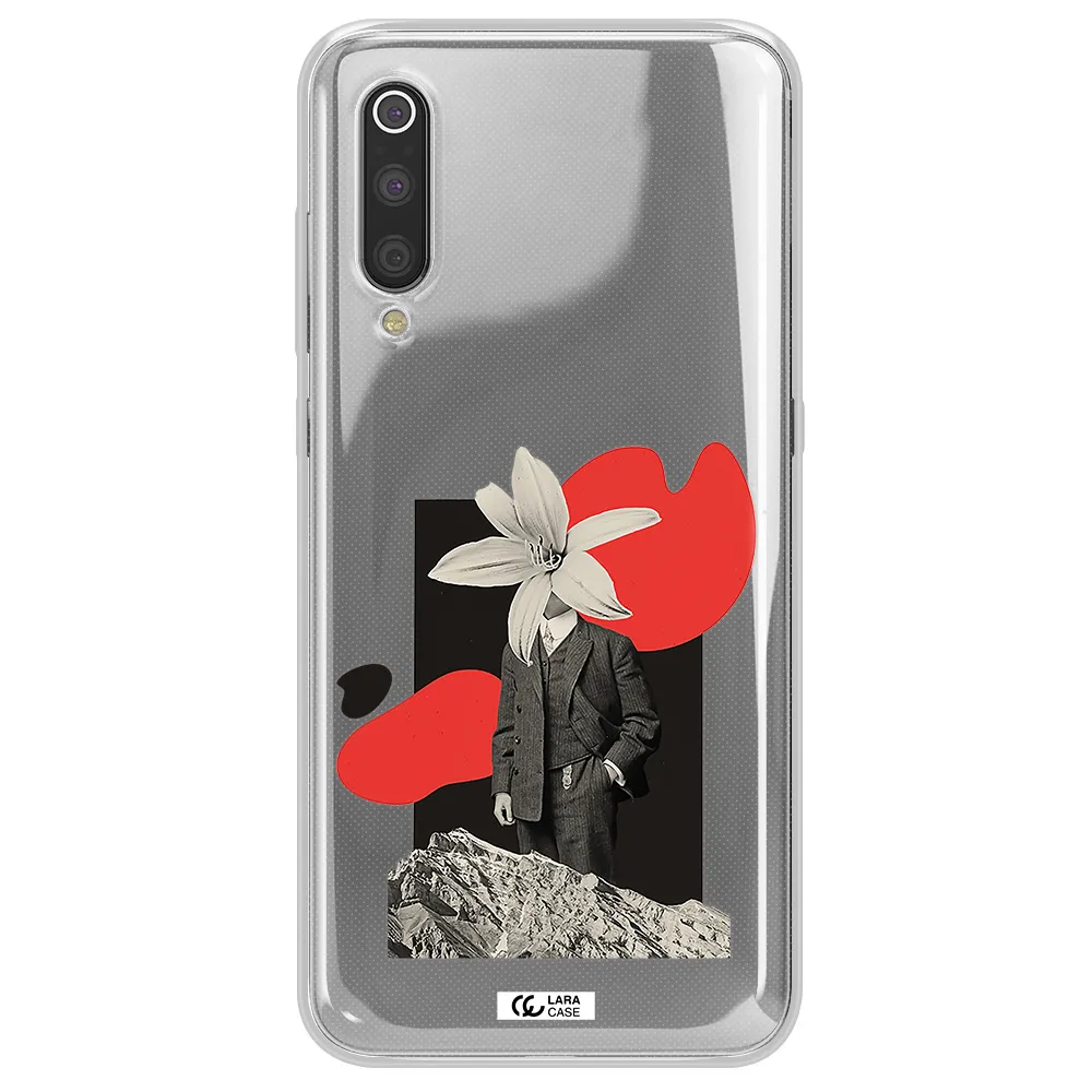 a man in a suit with a flower head Xiaomi Mi 9 Clear TPU Case