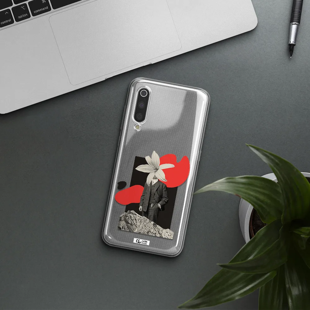 a man in a suit with a flower head Xiaomi Mi 9 Clear TPU Case
