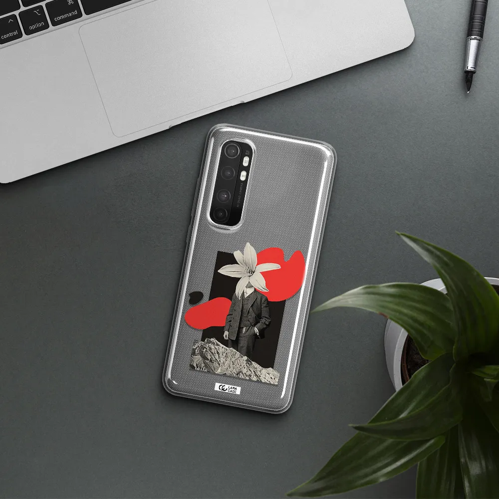 a man in a suit with a flower head Xiaomi Mi Note 10 Lite Clear TPU Case