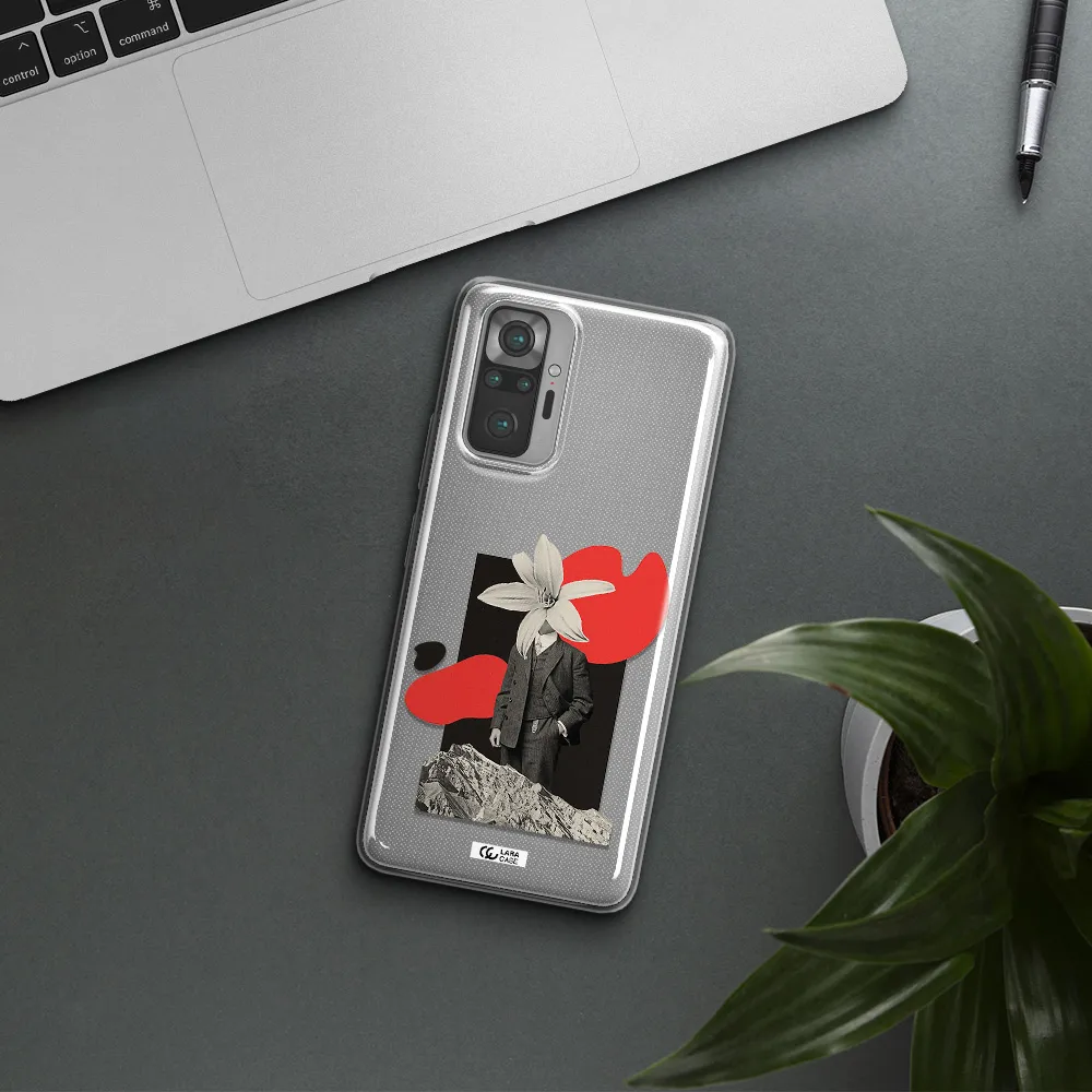 a man in a suit with a flower head Xiaomi Note 10 Pro Clear TPU Case