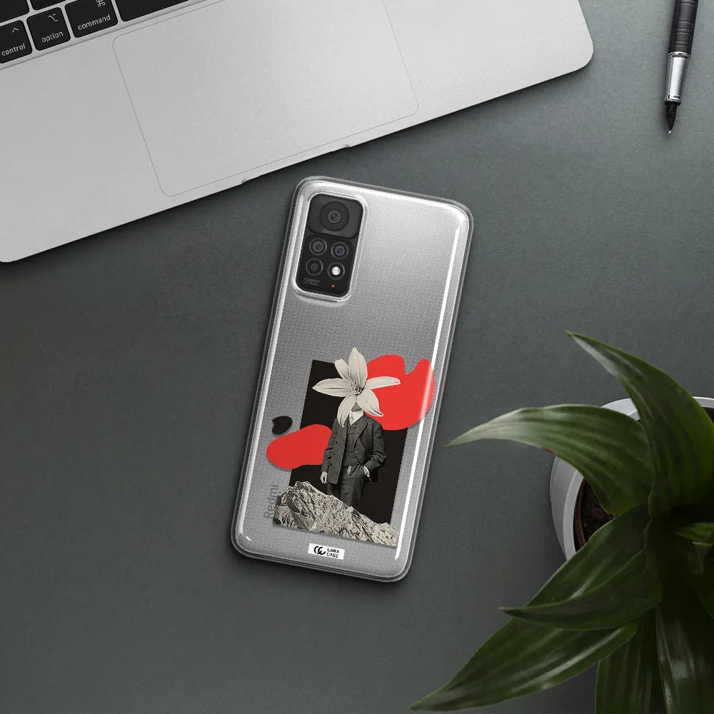 a man in a suit with a flower head Xiaomi Note 11 Pro Clear TPU Case