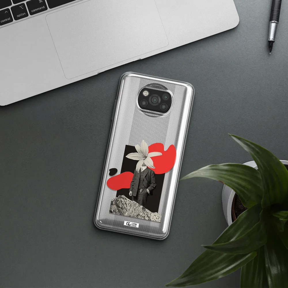 a man in a suit with a flower head Xiaomi Poco X3 Clear TPU Case
