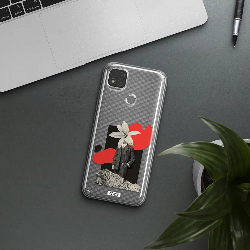 a man in a suit with a flower head Xiaomi Redmi 9C Clear TPU Case