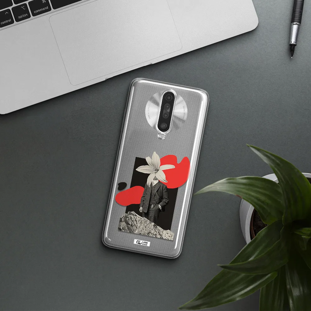 a man in a suit with a flower head Xiaomi Redmi K30 Clear TPU Case