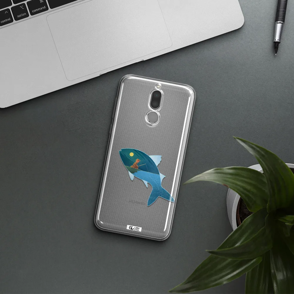 a fish with a man fishing Huawei Mate 10 Lite Clear TPU Case