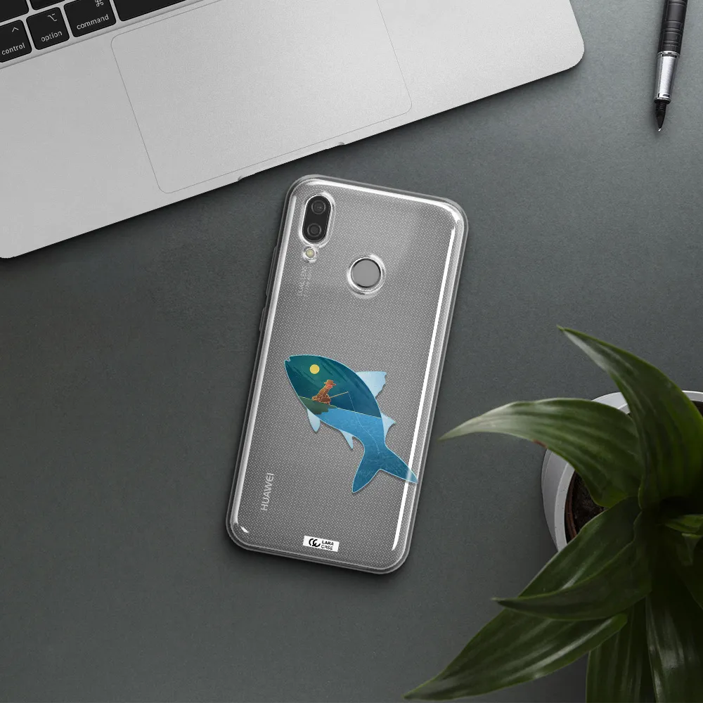 a fish with a man fishing Huawei P20 Lite Clear TPU Case