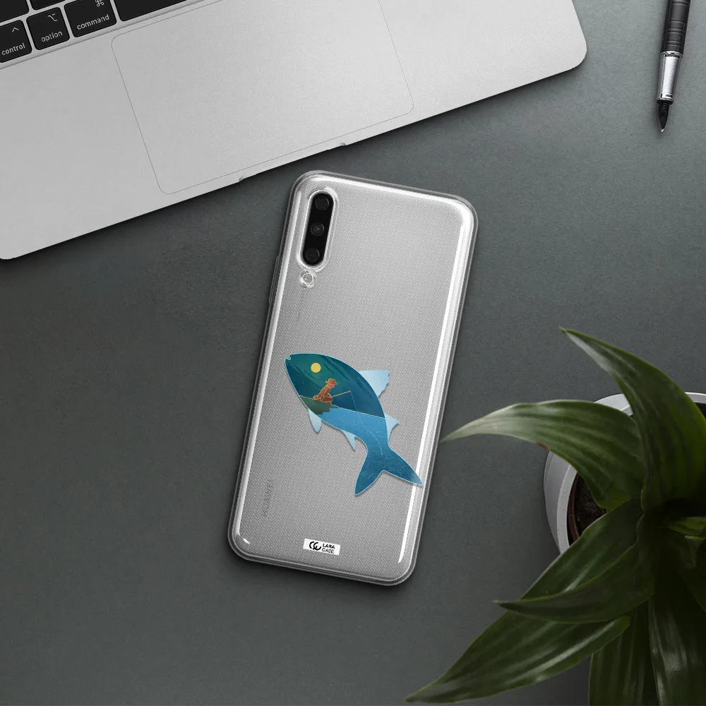A Fish With A Man Fishing Huawei Y9S Clear Tpu Case