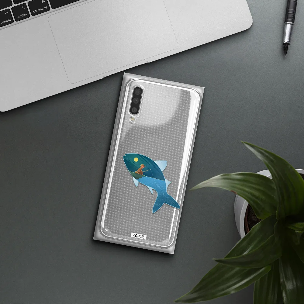 A Fish With A Man Fishing Samsung A50S Clear Tpu Case
