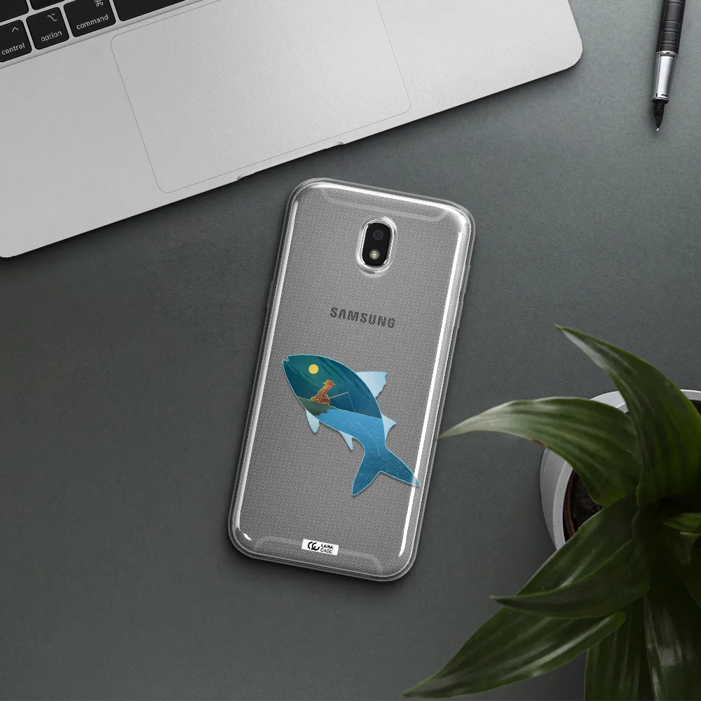 a fish with a man fishing Samsung J5 2017 Clear TPU Case