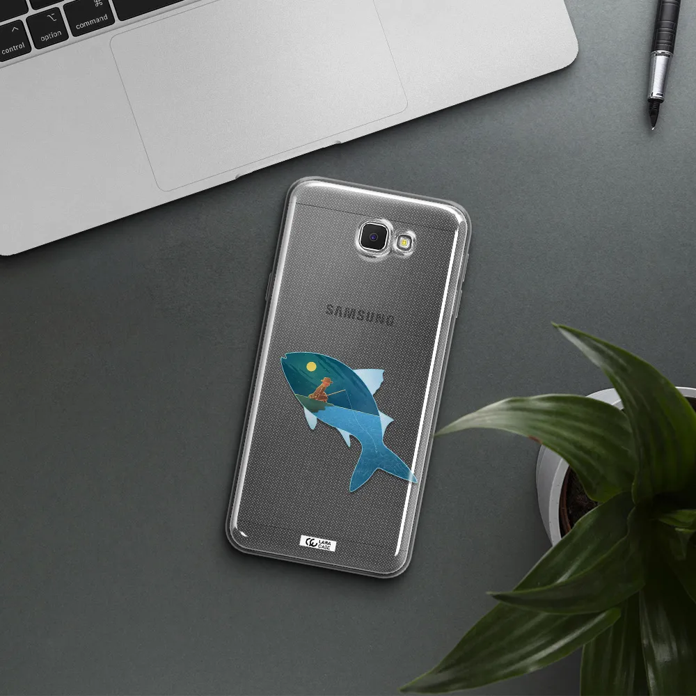 a fish with a man fishing Samsung J5 Prime Clear TPU Case