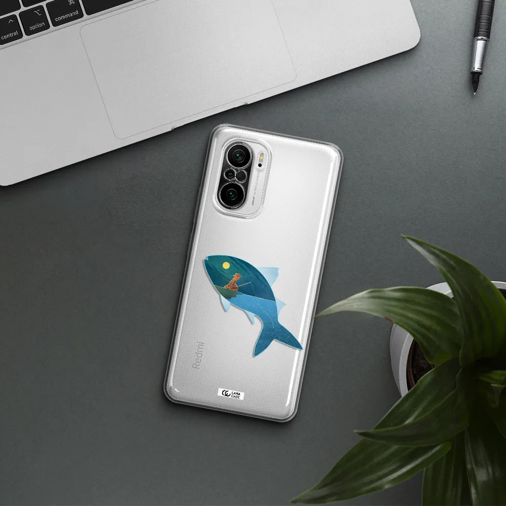A Fish With A Man Fishing Xiaomi Poco F3 Clear Tpu Case