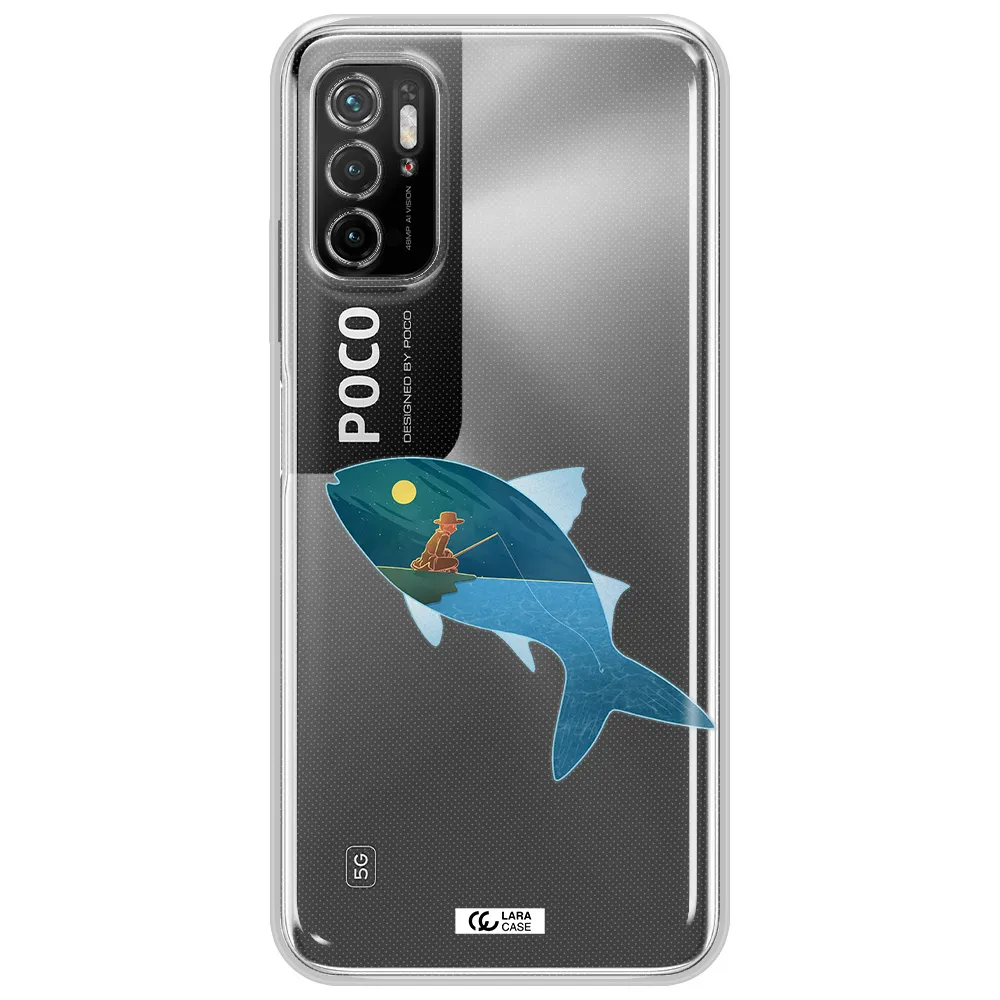 A Fish With A Man Fishing Xiaomi Poco M4 Pro 5G Clear Tpu Case