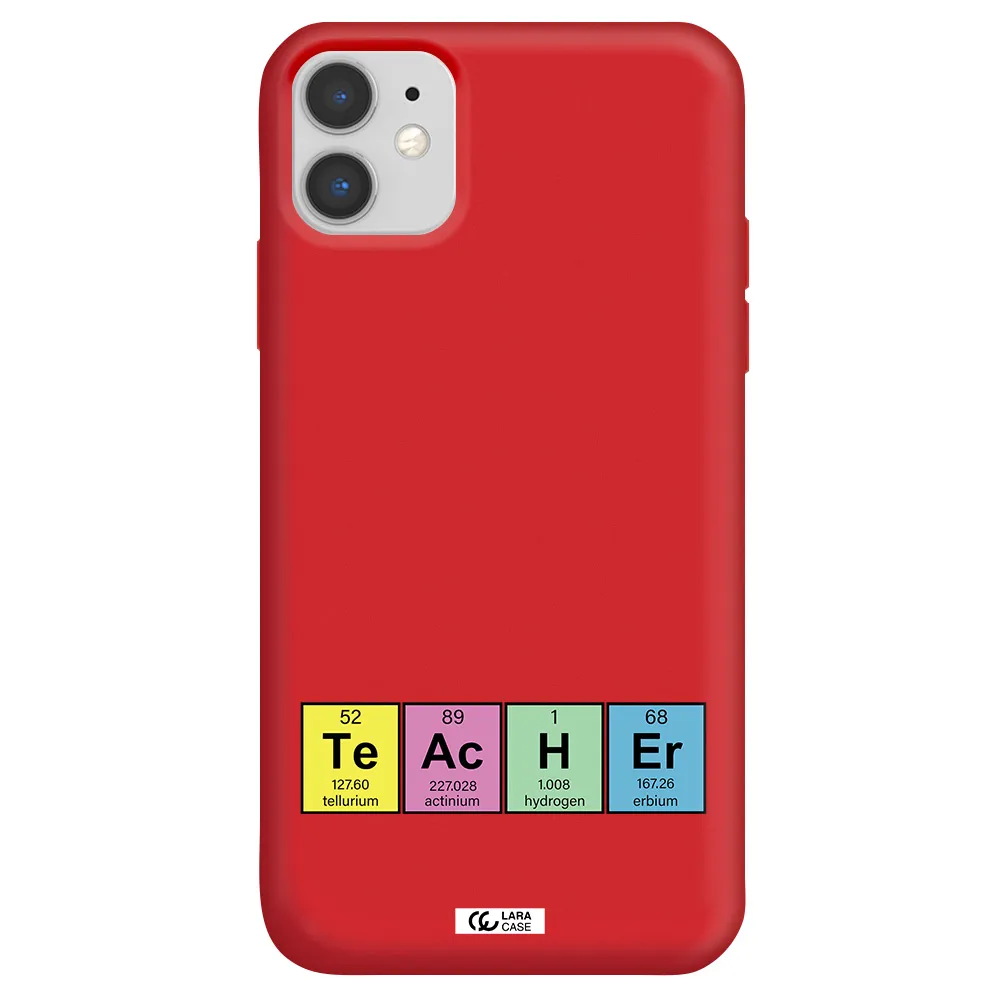 a screenshot of a cell phone Apple iPhone 11 Silicone Imperial Red Case