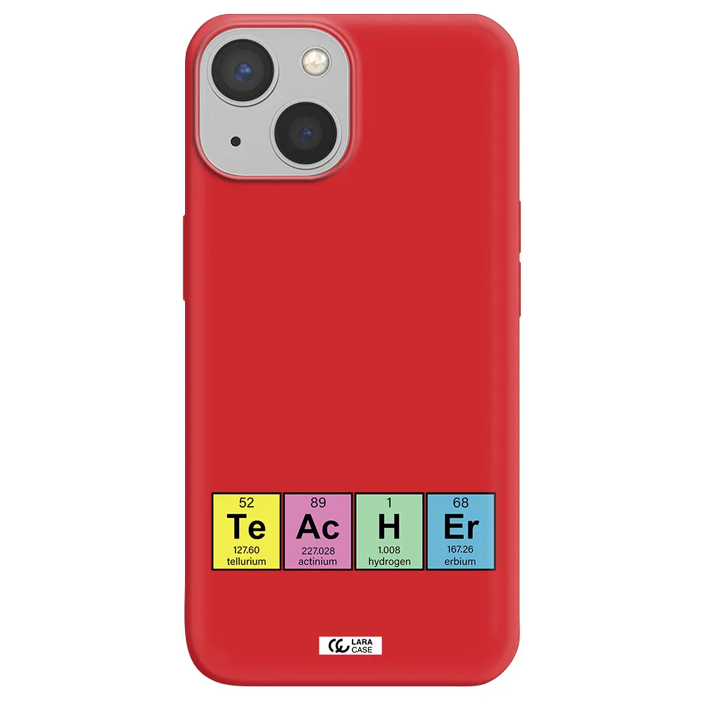 a screenshot of a cell phone Apple iPhone 13 Silicone Imperial Red Case