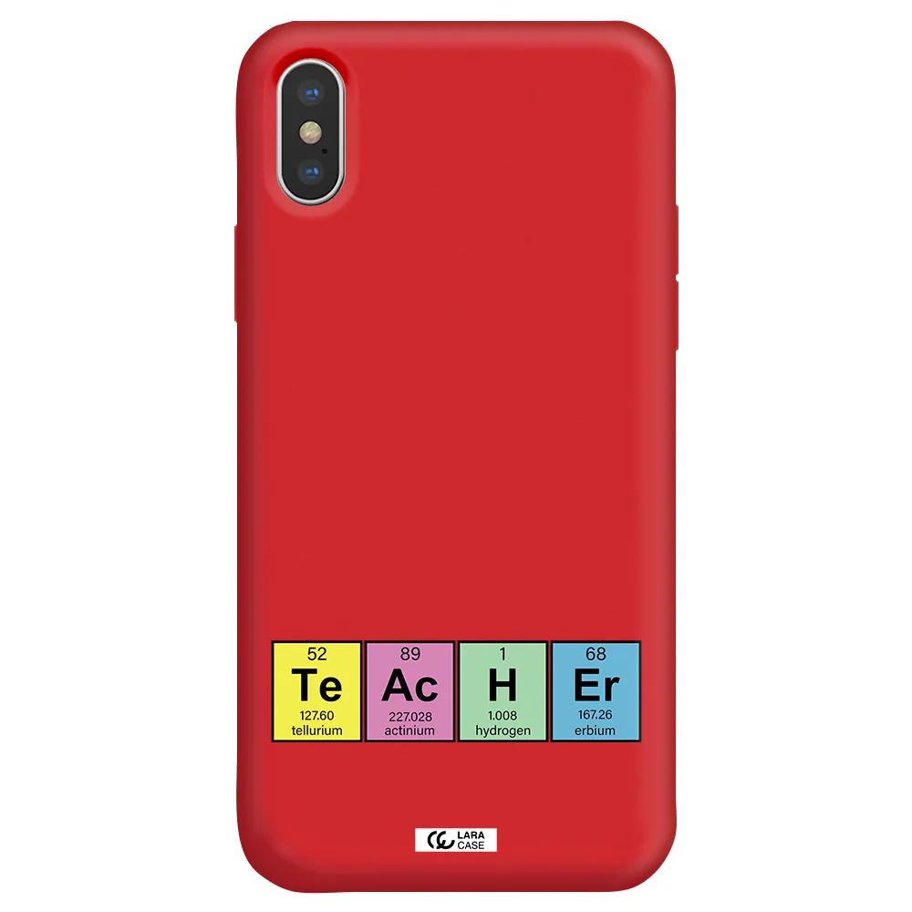 a screenshot of a cell phone Apple iPhone X Silicone Imperial Red Case