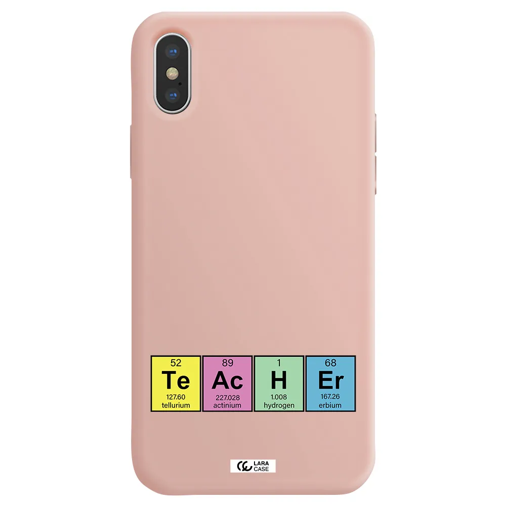 a screenshot of a cell phone Apple iPhone X Silicone pastel pink Case