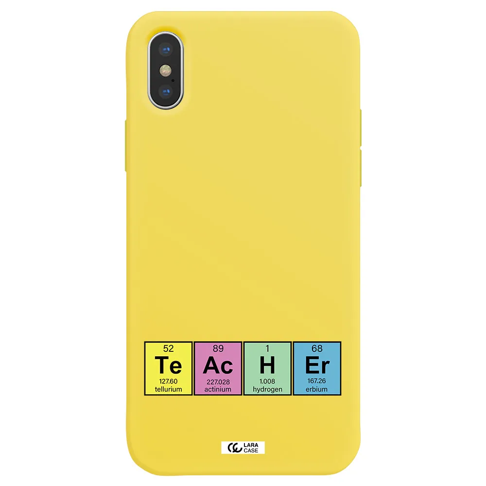 a screenshot of a cell phone Apple iPhone XS Silicone canary yellow Case