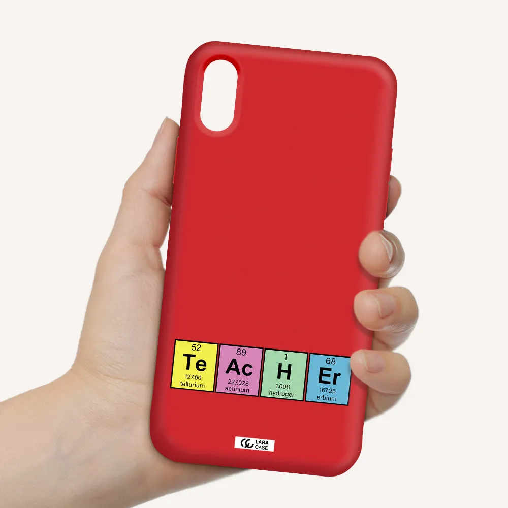 a screenshot of a cell phone Apple iPhone XS Silicone Imperial Red Case