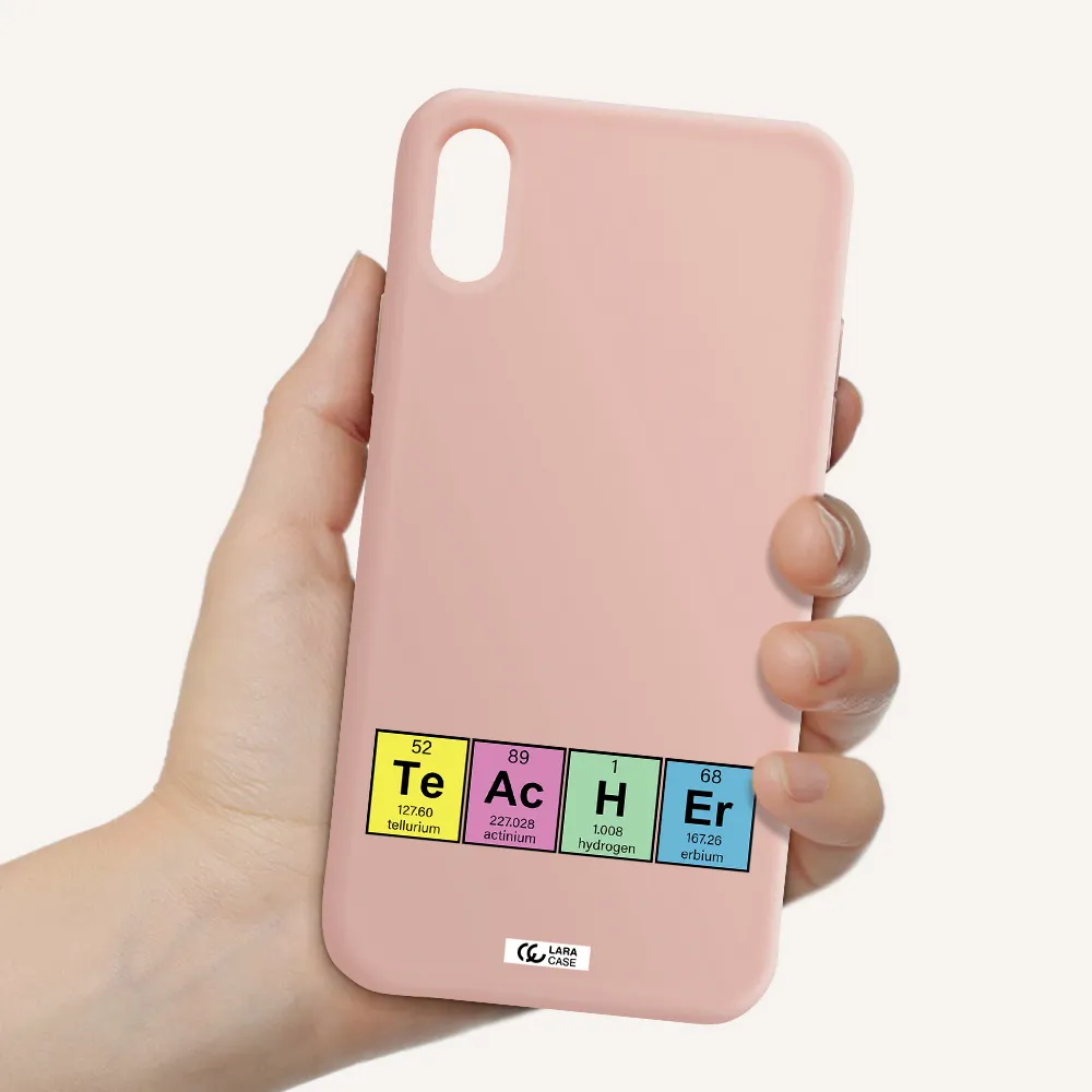 a screenshot of a cell phone Apple iPhone XS Silicone pastel pink Case