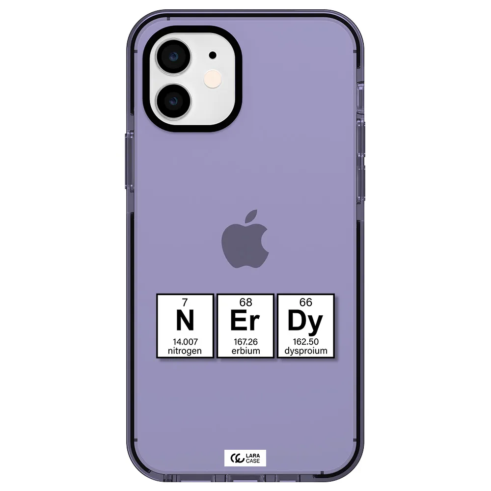 a group of periodic table symbols Apple iPhone 11 impact Lilac Case