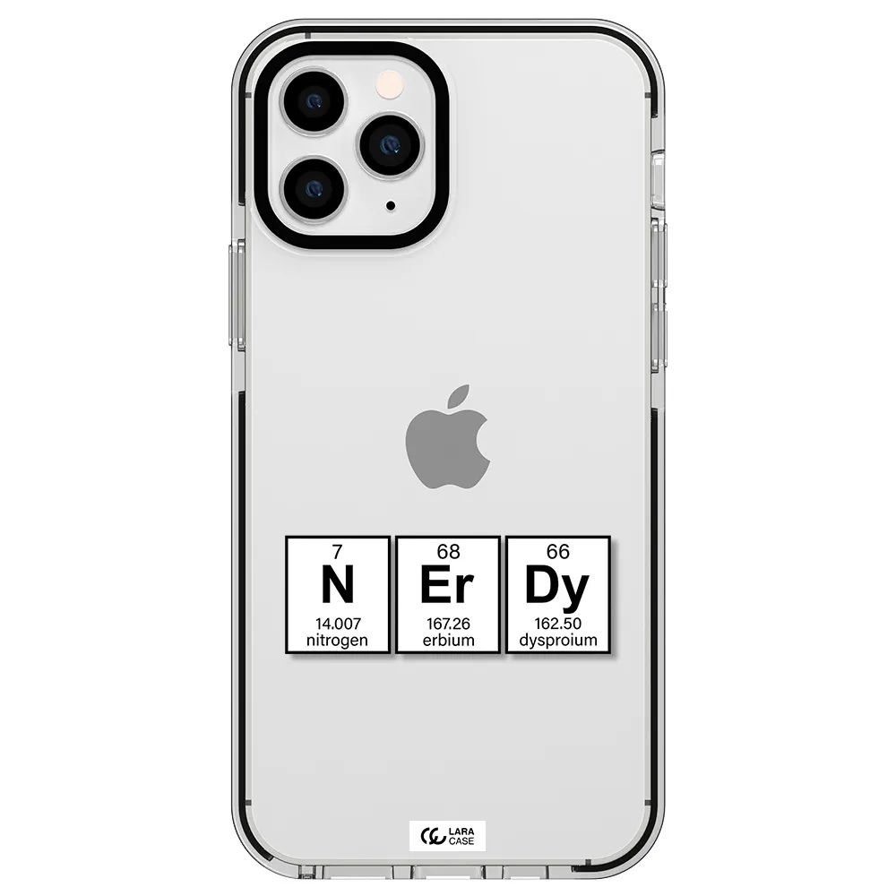 a group of periodic table symbols Apple iPhone 11 pro max impact black border Case