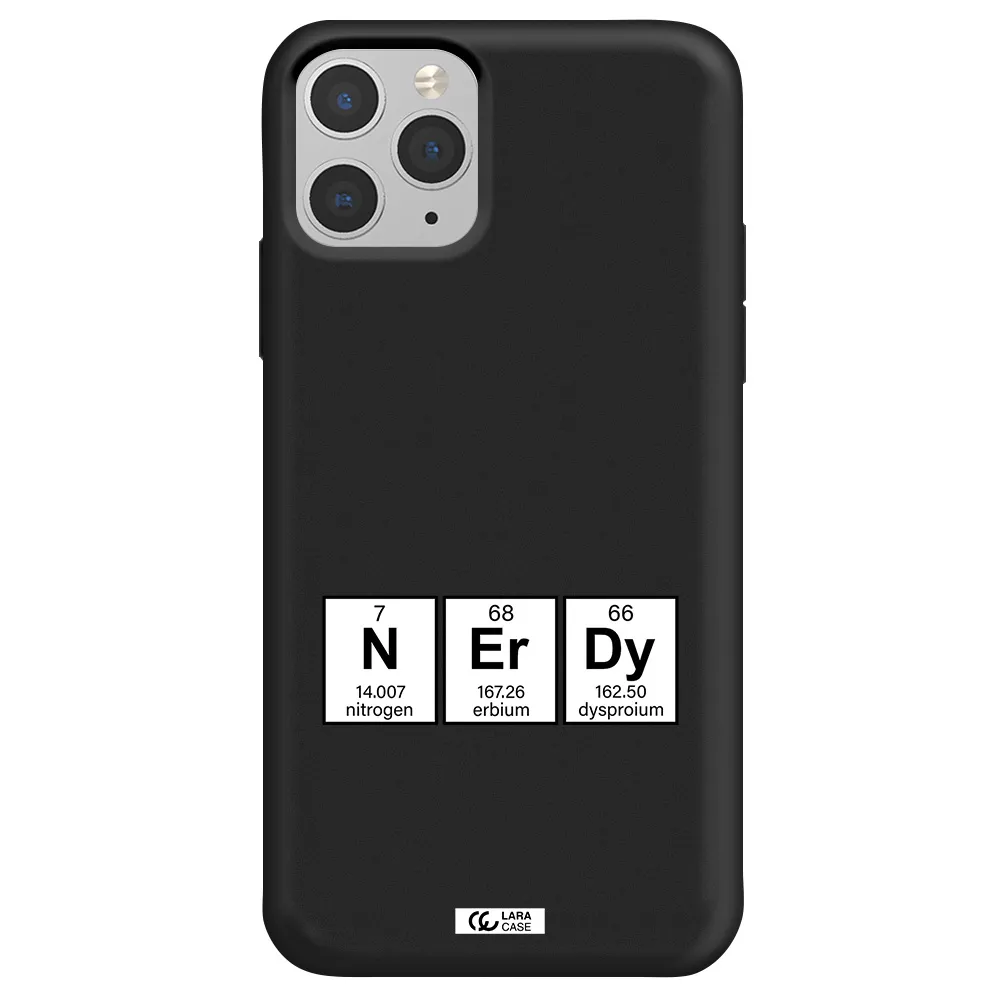 a group of periodic table symbols Apple iPhone 11 pro max Silicone black Case