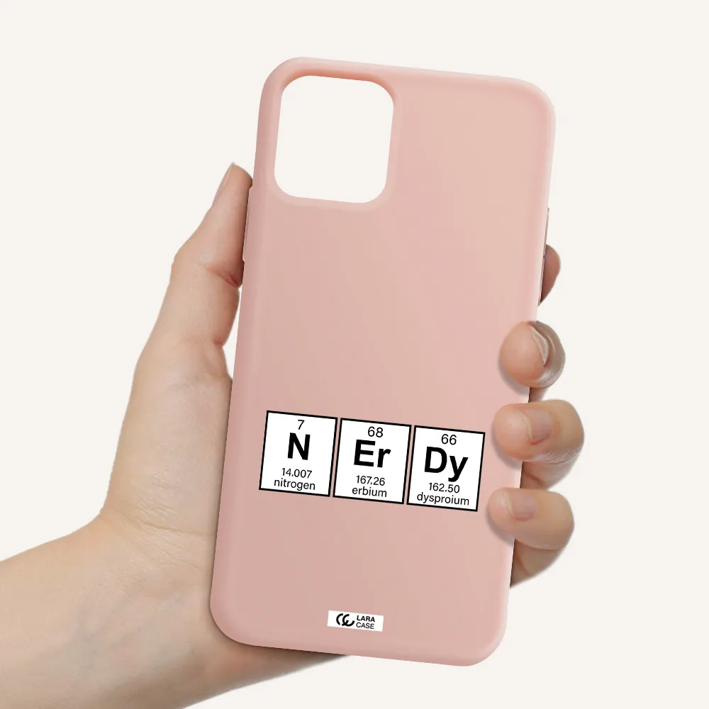 a group of periodic table symbols Apple iPhone 11 pro max Silicone pastel pink Case