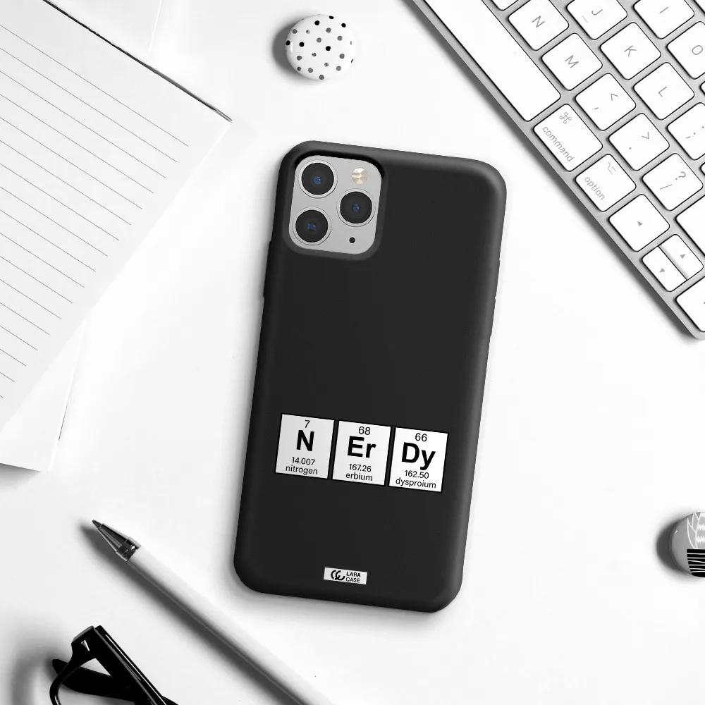 a group of periodic table symbols Apple iPhone 11 pro Silicone black Case