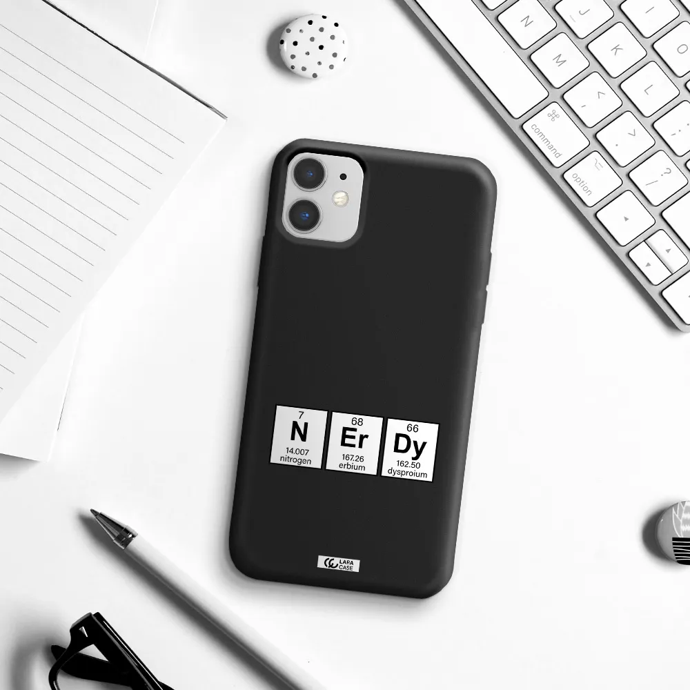 a group of periodic table symbols Apple iPhone 11 Silicone black Case