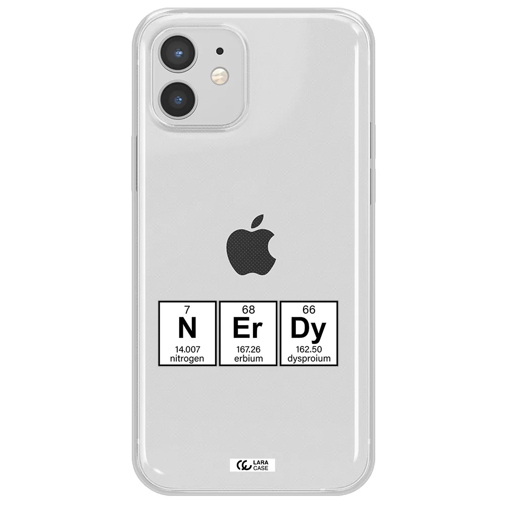 a group of periodic table symbols Apple iPhone 12 Clear TPU Case