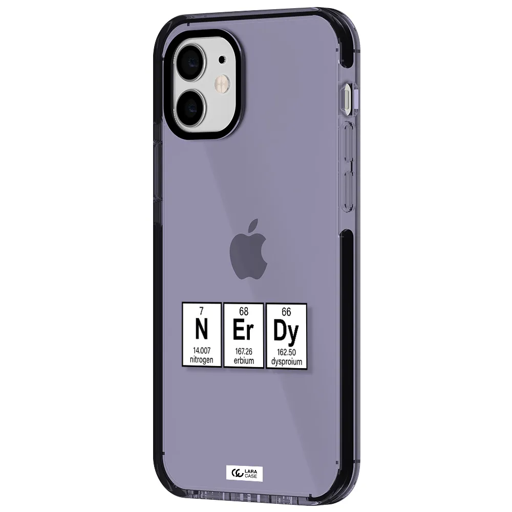 a group of periodic table symbols Apple iPhone 12 impact Lilac Case