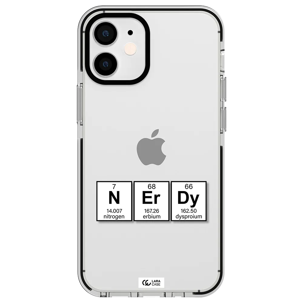 a group of periodic table symbols Apple iPhone 12 mini impact black border Case