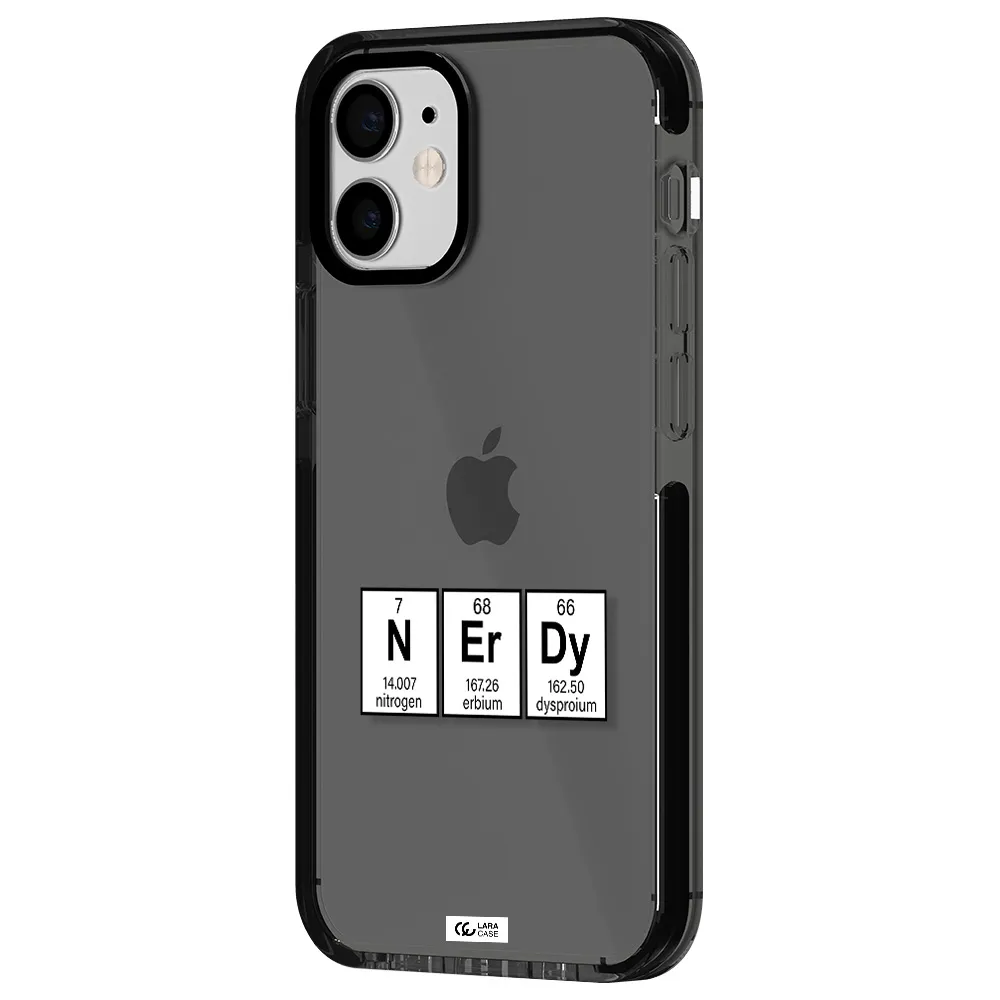 a group of periodic table symbols Apple iPhone 12 mini impact Smoke Black Case