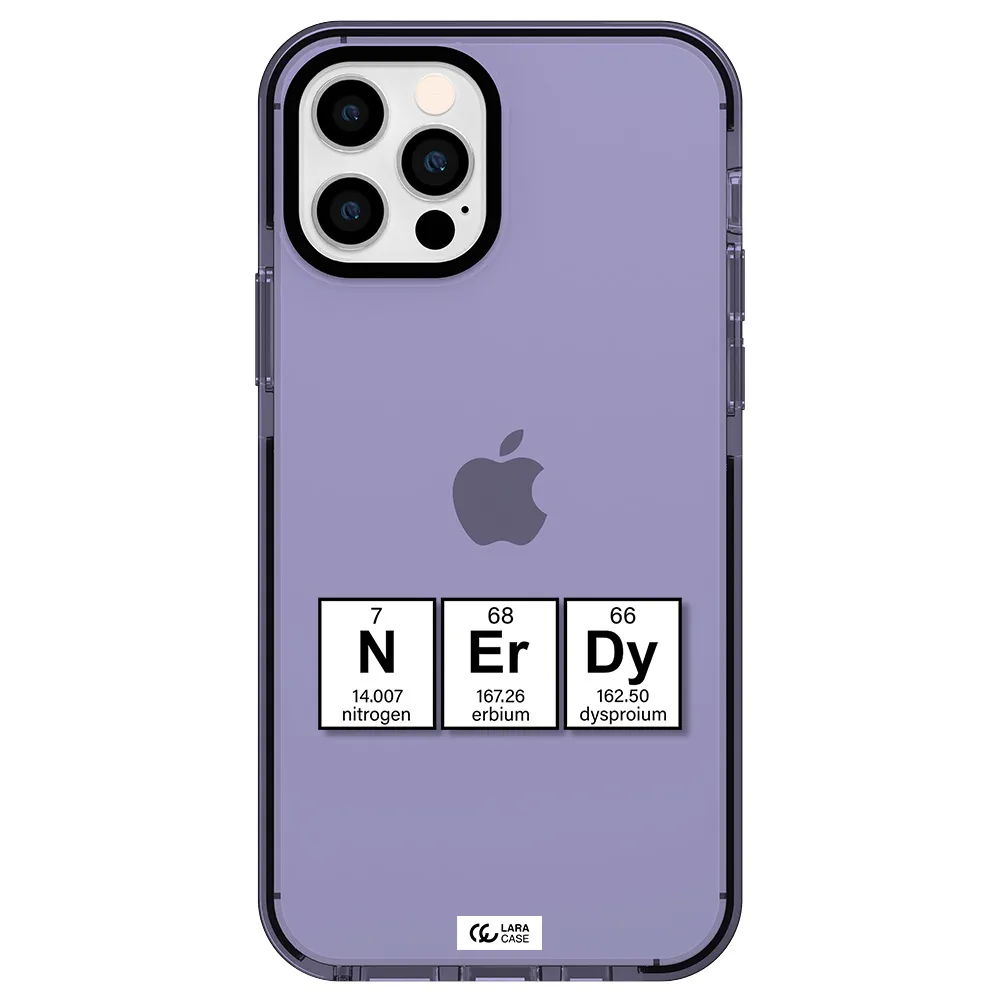 a group of periodic table symbols Apple iPhone 12 pro impact Lilac Case