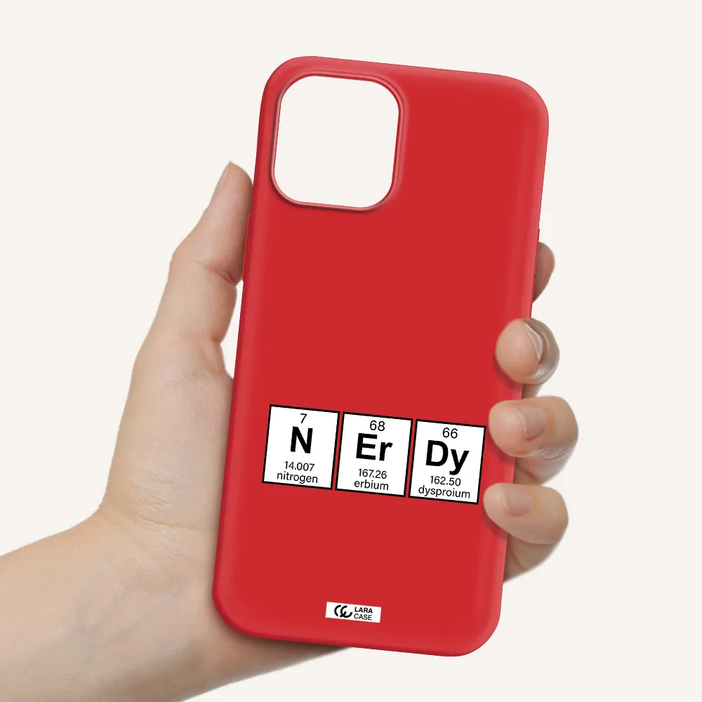a group of periodic table symbols Apple iPhone 12 pro max Silicone Imperial Red Case
