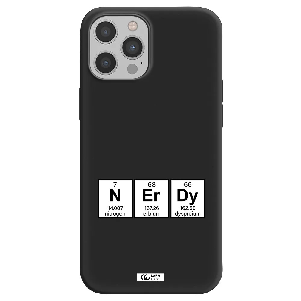 a group of periodic table symbols Apple iPhone 12 pro Silicone black Case