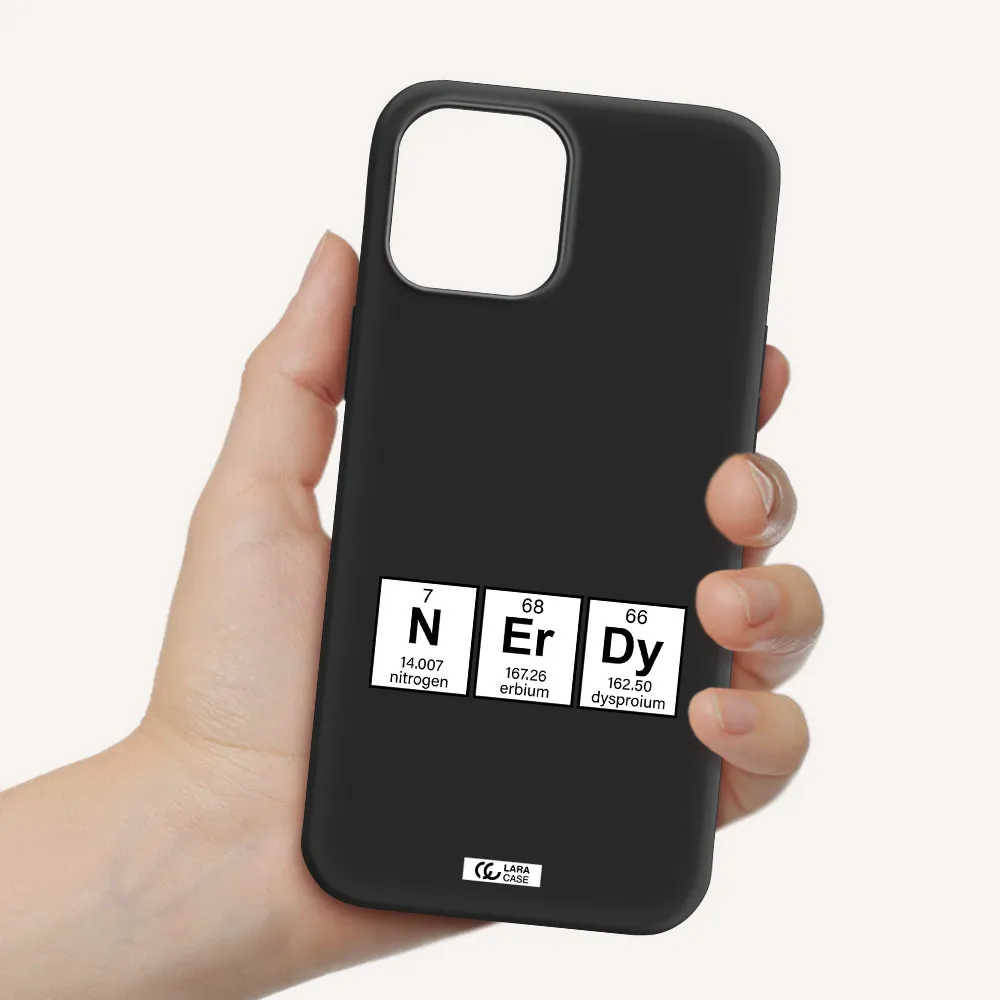 a group of periodic table symbols Apple iPhone 12 pro Silicone black Case