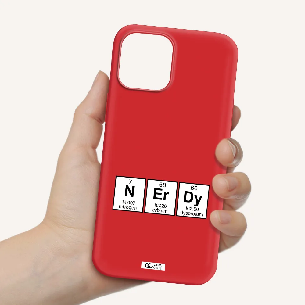 a group of periodic table symbols Apple iPhone 12 pro Silicone Imperial Red Case
