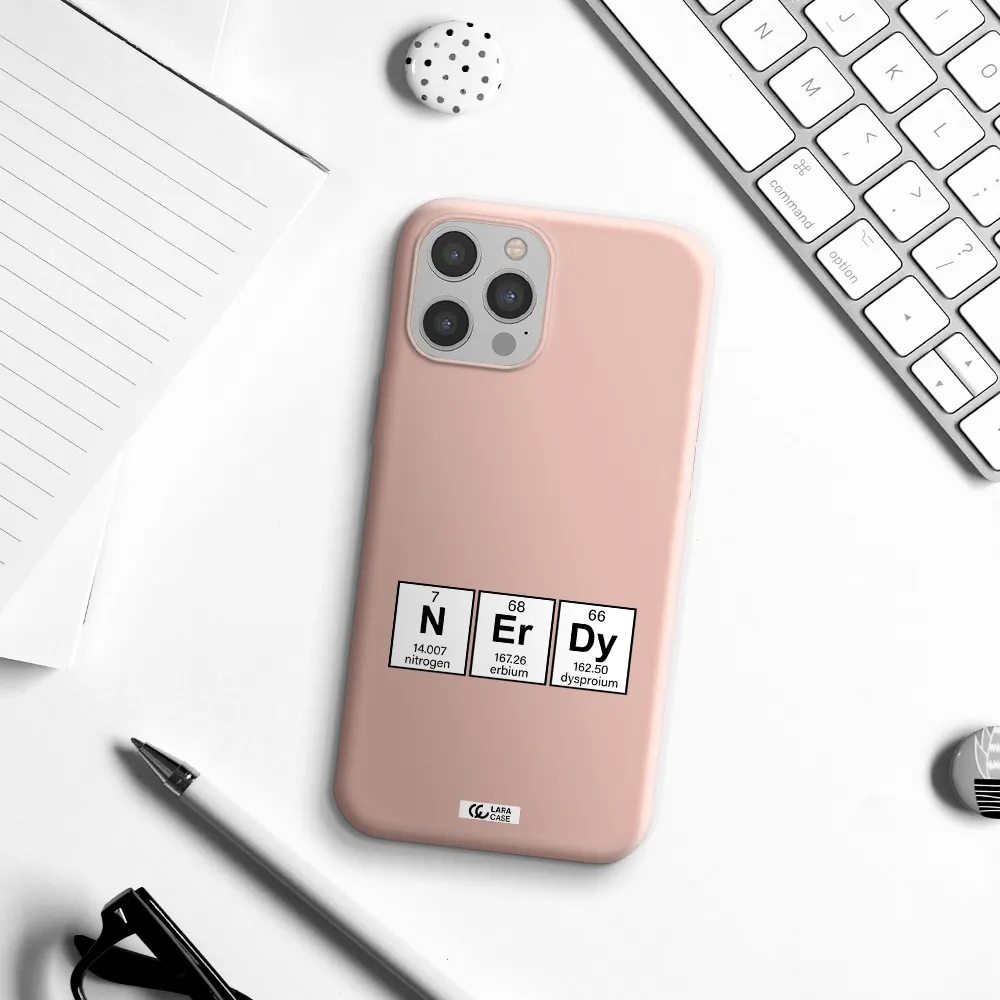 a group of periodic table symbols Apple iPhone 12 pro Silicone pastel pink Case